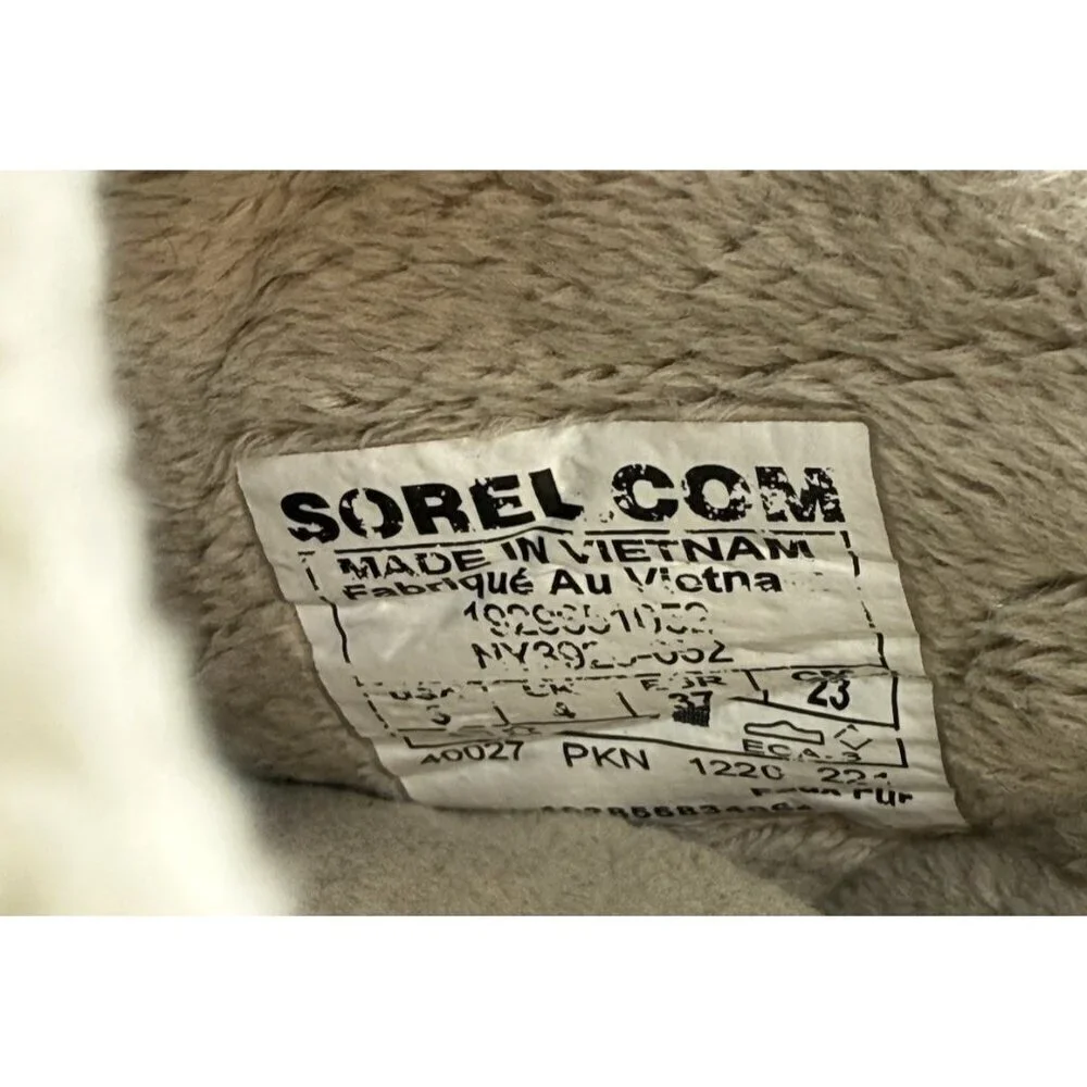 Sorel Kids Youth Size 5 Gray Falcon Ridge Sherpa Lined Slippers NY3926-052